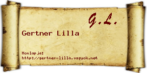 Gertner Lilla névjegykártya